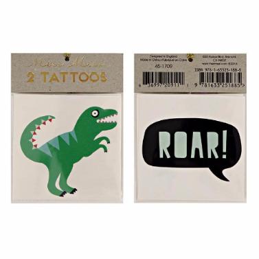 "Dino/Roar" Meri Meri Temporary Tattoos